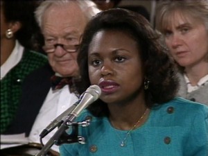 Anita Hill testifying in 1991.