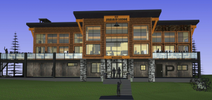 A conceptual drawing of the new Summit Lodge atop Schweitzer Mountain Resort.
