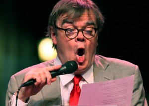 Garrison Keillor reads during "A Prairie Home Companion."
