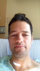 Mayor Shelby Rognstad snaps a quick post-surgery photo at Kootenai Health.