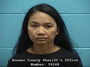Norilina Harvel’s mugshot after turning herself into the Bonner County Sheriff’s Office. Courtesy BCSH.