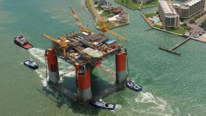 Red Willow Production Co., an affiliate of the Southern Ute Indian Tribe, ventured offshore in 2003 via an exploration agreement with Houston Energy and W.G. Helps in the Gulf of Mexico. Courtesy photo.