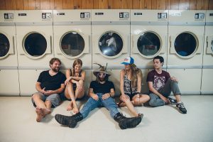 Shook Twins is: Josh Simon, Laurie Shook, Niko Slice, Katelyn Shook and Barra Brown. Photo by Jessie McCall.